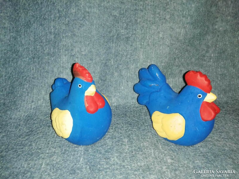 Ceramic hen with rooster (a4)