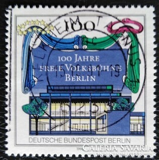 Bb866p / germany - berlin 1990 volksbühne in berlin stamp stamped