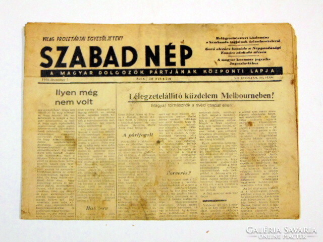 1953 március 30  /  SZABAD NÉP  /  Újság - Magyar / Napilap. Ssz.:  26083