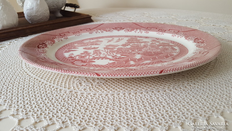 Churchill oriental pattern, English earthenware oval offering and serving bowl