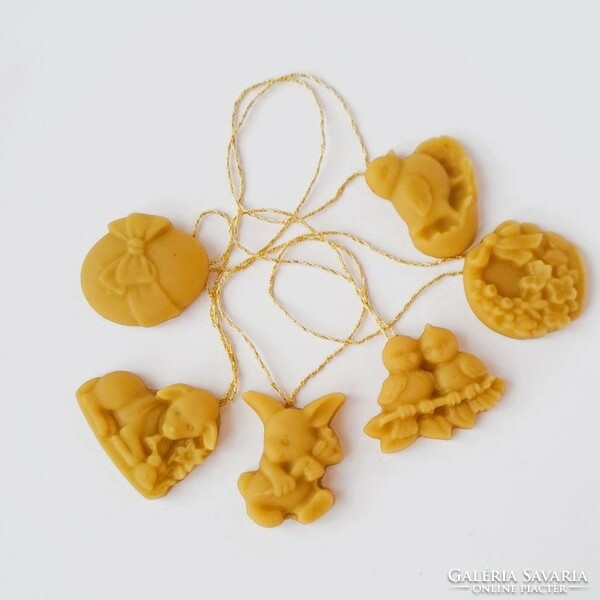 Easter beeswax hanging ornaments package 6 pcs