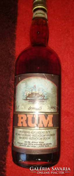Domaci *alpis* rum. Serbian retro drink. In an unopened 1 l bottle!