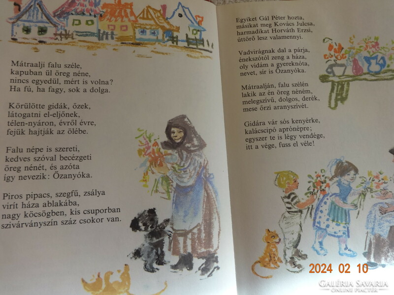 Anna Fazekas: old aunt's őzikeje - őzanyó - storybook with Róna Emy's drawings