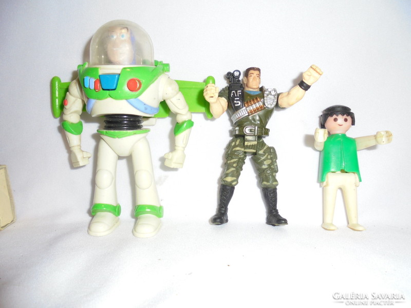 Három darab retro játék figura - együtt - J.I.Joe, Shenk, Toy Story