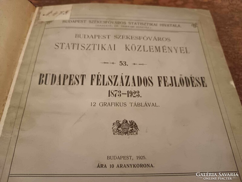 Budapest Székesfőváros Statisztikai Közleményei 53. - Budapest félszázados fejlődése 1873-1923 - 12
