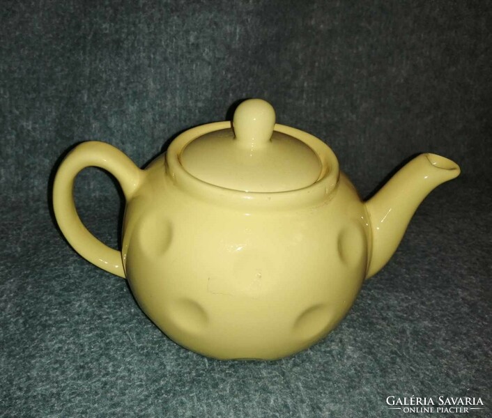 Sárga kerámia teás kanna kiöntő (A11)