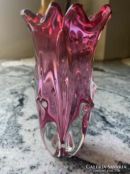 Czech glass vase designed by Jaroslav taraba