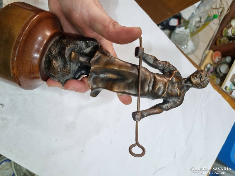 Old bronze casting figure