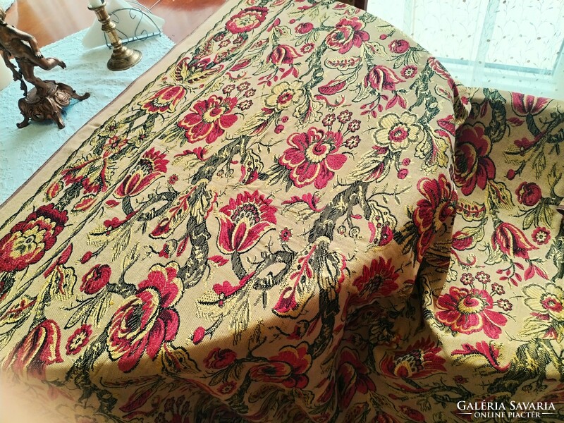 Old brocade tablecloth
