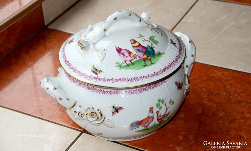 Herend chanticleer (rooster) 12-person soup bowl