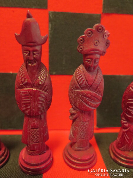 Carved Bone Chinese Chess Set