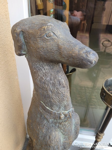 Antik Art Deco agár kutya szobor