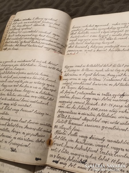 Antique handwritten cookbooks from the happy times of peace
