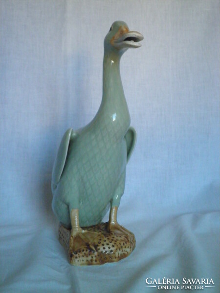 Kínai Candelon porcelán kacsa figura 29 cm magas