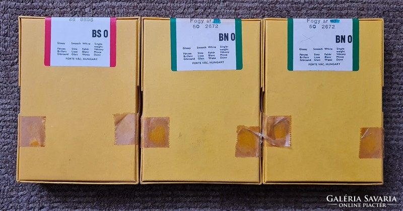 Forte Bromofort hagyományos fotópapír 2 doboz BN 0 , 1 doboz BS 0 - bontatlan 9x12 cm