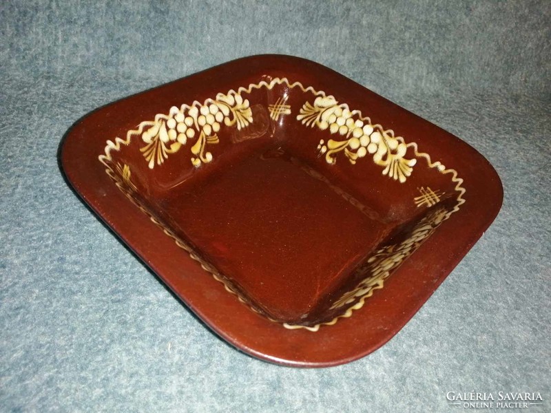 Városlőd ceramic square bowl 20*20 cm (a11)