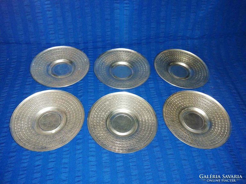 Aluminum small plate 6 pcs in one, diam. 12 cm (a7)