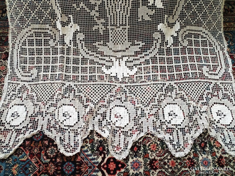Baroque pattern flower basket antique net lace curtain!!!