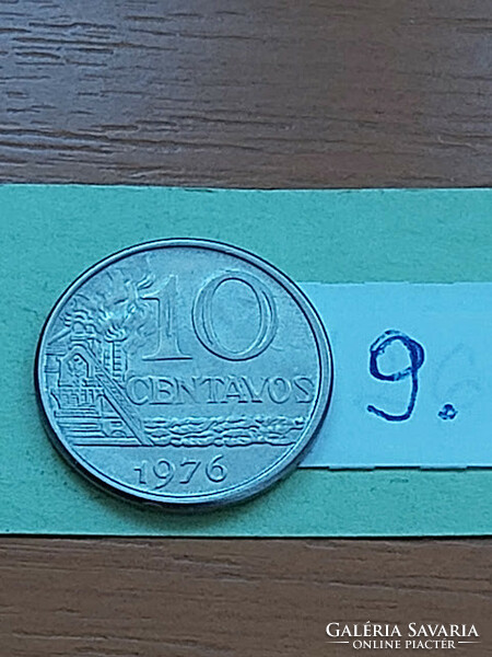 Brazil brasil 10 centavos 1976 stainless steel 9