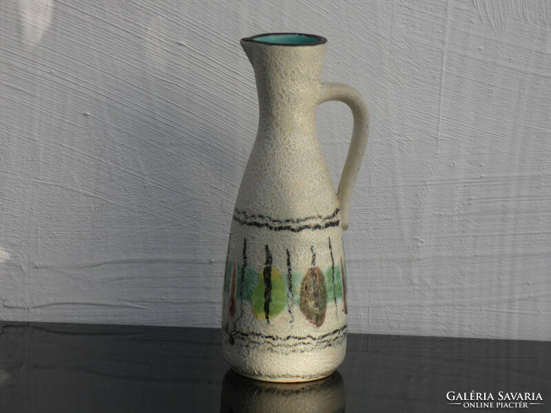 Jasba West German ceramic vase from the 1950s, a mid-century vase with interesting decor