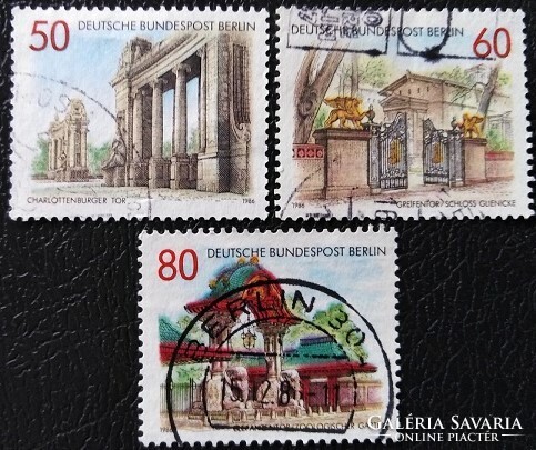 Bb761-3p / Germany - Berlin 1986 portals and gates stamp set stamped