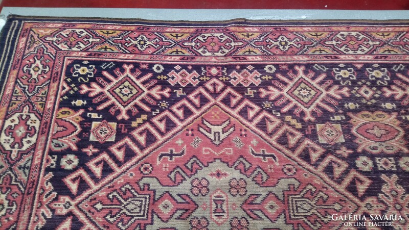 Antique flawless silk moquette tapestry, kelim pattern!