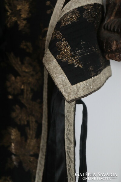 19.századi fekete bársony selyem miseruha / 19th century Liturgical Chasuble Velvet Silk