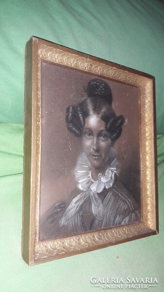 Antique painting Malwine Eulalie Tirpitz - Admiral Tirpitz's mother 18 x 15 cm flawless