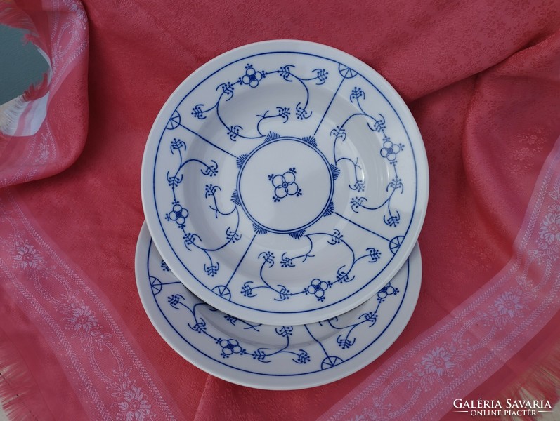 Jager, porcelain deep plate with immortelle pattern, 2 pcs.