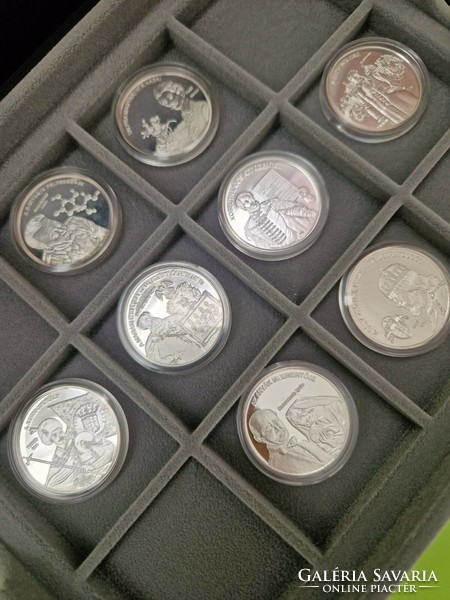 The greats of our nation silver and silver-plated coins, pp, in capsule, coin box included in the price!