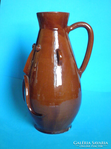 Glazed ceramic jug spout