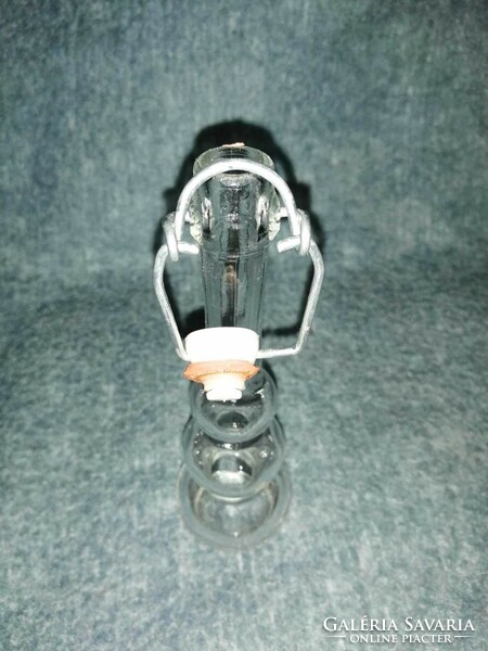 Glass bottle with buckle 17 cm (a11)