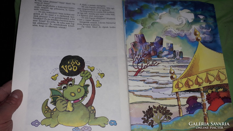 1985. István Csukás: süsü falls into a trap/süsü and the dragon girl picture book according to the pictures rtv