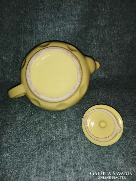 Yellow ceramic teapot spout (a11)