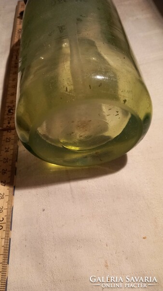 Uranium glass (!) Soda bottle, not identical, 1/2 liter