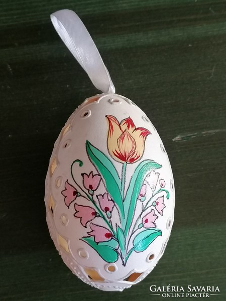 Hand-painted and pierced Easter eggs