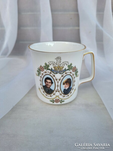 Károly and Diana, anniversary English mug