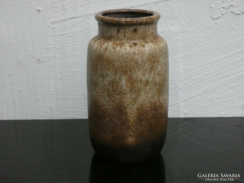 Scheurich West German ceramic vase (231-15), with brown fabiola decor from the 1960s!