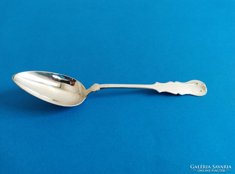 Silver steak spoon antique violin shape