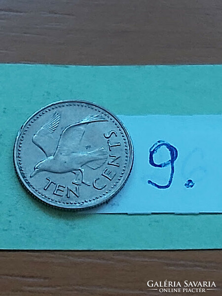 BARBADOS 10 CENT 1973 BONAPARTE SIRÁLY, Réz-nikkel  9