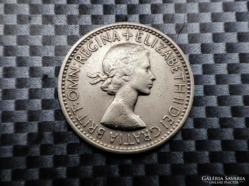 Egyesült Királyság 1 shilling, 1953 Angol címer, 3 oroszlán koronás pajzson