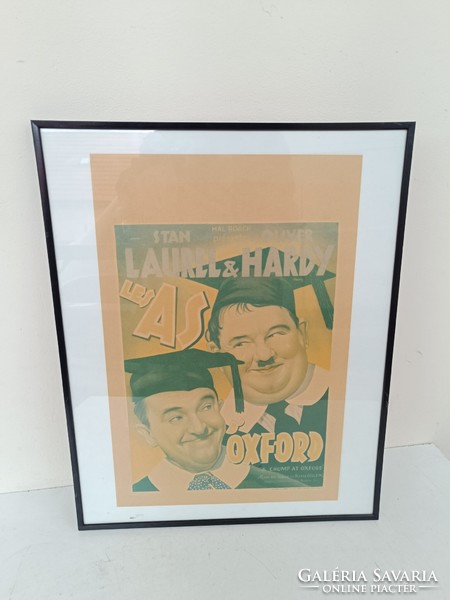 Antique poster stan and pan 1960s film cinema new frame faded 930 8622