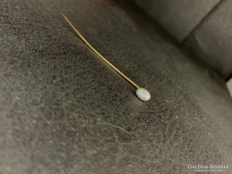 Antique gold opal tie pin