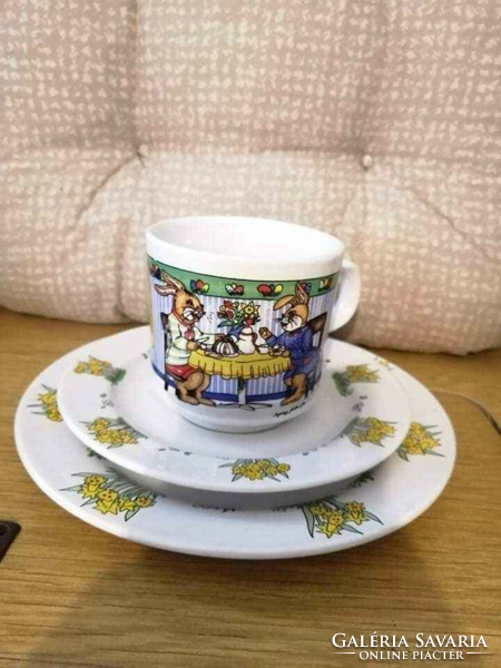 Nyuszis gyermek porcelán készlet   ÚJ Götz