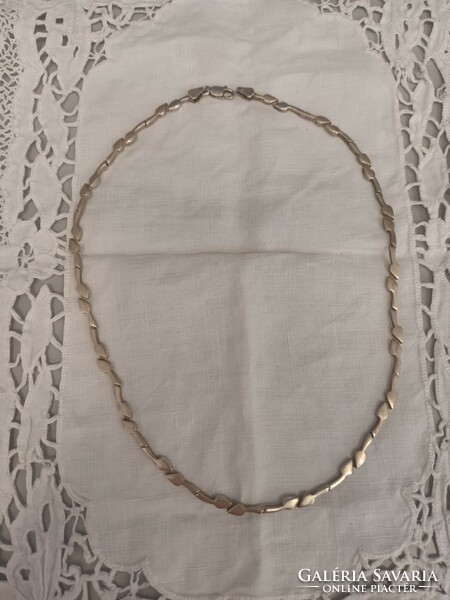 Beautiful old handmade silver section necklace, neck blue, for sale!