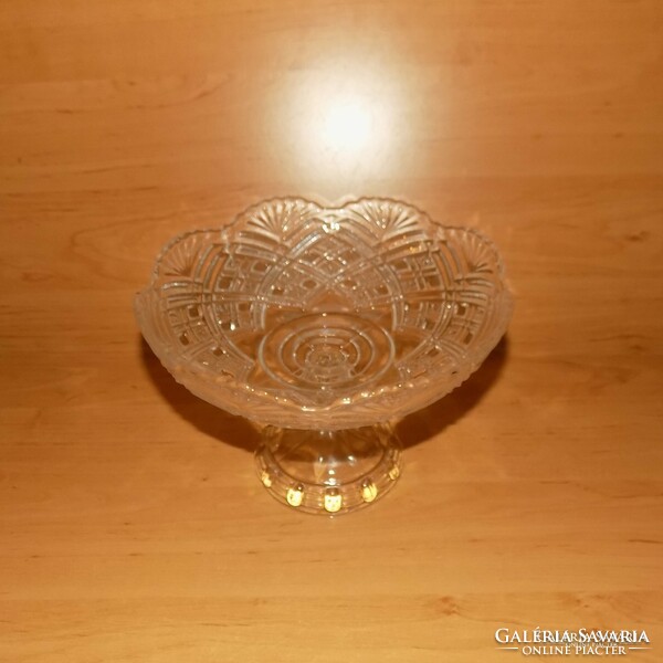 Antique base glass bowl for cake or fruit serving centerpiece (3)