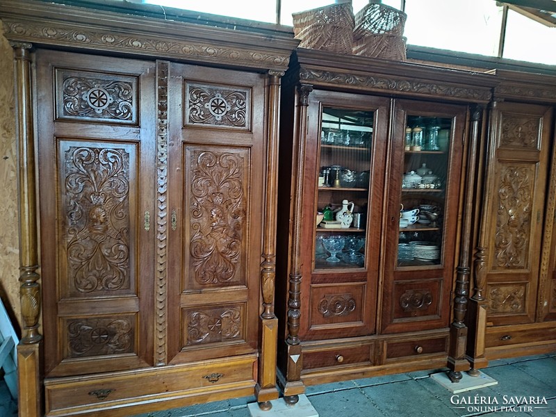 Antique pewter cabinet