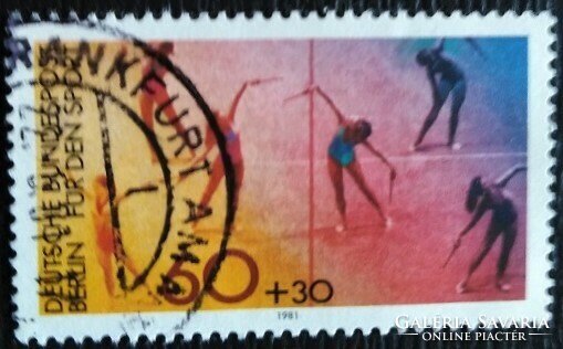 Bb645p / Germany - berlin 1981 sports aid stamp series 60 + 30 pf value stamped