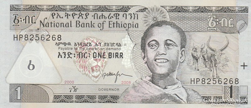 Etiópia 1 birr, 2008, UNC bankjegy