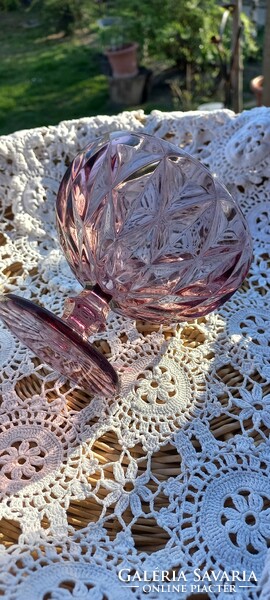 Purple glass goblet/container
